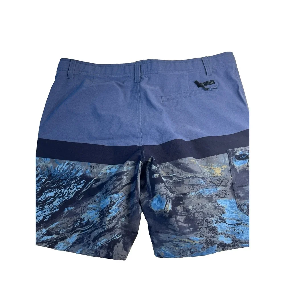 Realtree‎ Men Blue Camouflage Performance Hybrid Fishing Shorts XL Outdoor